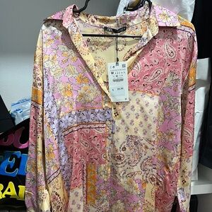 Zara multi blouse nwt sz medium
